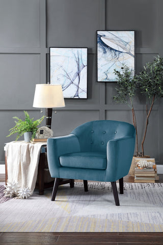 Quill Accent Chair Blue