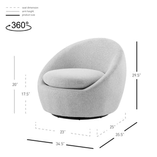 Adelmo Fabric Swivel Accent Chair
