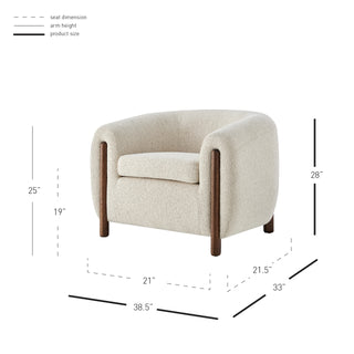 Cordelia Fabric Accent Arm Chair