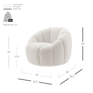 Callista Fabric Swivel Accent Chair