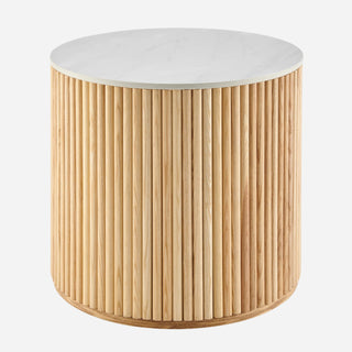 Ingrid Ceramic Top 21.5" Round Side Table