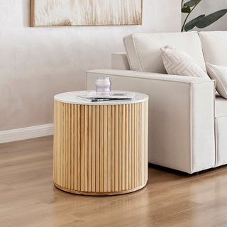 Ingrid Ceramic Top 21.5" Round Side Table