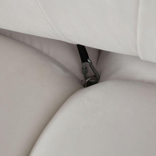 Paloma Armless Chair in Light Cream Velvet