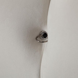 Paloma Armless Chair in Light Cream Velvet