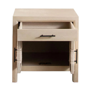 Palm Solid Mango Wood 2-Door, 1-Drawer End Table