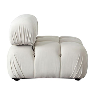 Paloma Armless Chair in Light Cream Velvet