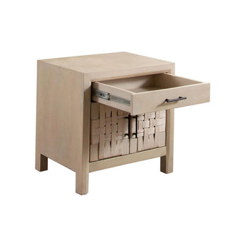 Palm Solid Mango Wood 2-Door, 1-Drawer End Table