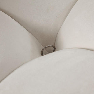 Paloma Armless Chair in Light Cream Velvet