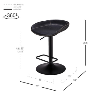 Rogue KD PU Gaslift Swivel Bar Stool