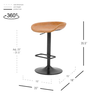Rogue KD PU Gaslift Swivel Bar Stool