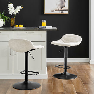 Koa KD Fabric Gaslift Swivel Bar Stool