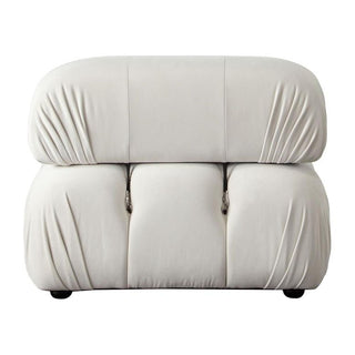 Paloma Armless Chair in Light Cream Velvet
