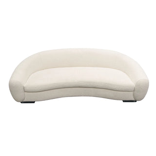Pascal Sofa in Bone Boucle Textured Fabric w/ Contoured Arms & Back