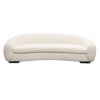 Pascal Sofa in Bone Boucle Textured Fabric w/ Contoured Arms & Back