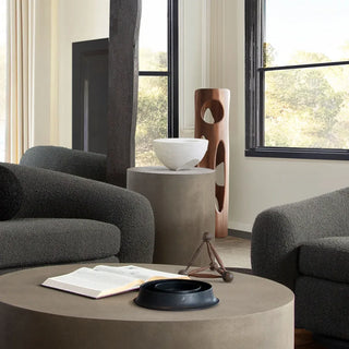 Montage Round Natural Cement End Table