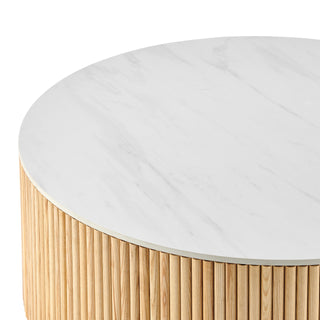 Ingrid Ceramic Top 39.5" Round Coffee Table