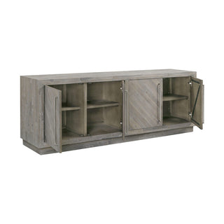 Alexandrda Solid Wood 74 inch Media Console in Rustic Latte