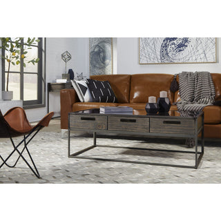 Bradley Three-Drawer Coffee Table in Double Fudge