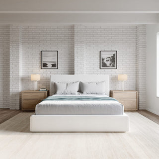 One Upholstered Platform Bed