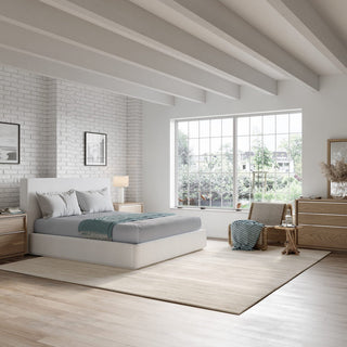 One Upholstered Platform Bed