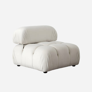 Paloma Armless Chair in Light Cream Velvet