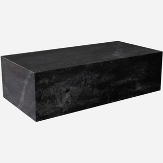 Ark Rectangle Cocktail Table, Genuine Black Marble