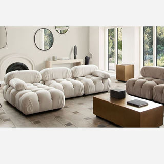 Paloma Armless Chair in Light Cream Velvet
