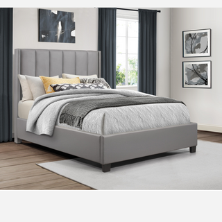 Anson Queen Platform Bed Gray