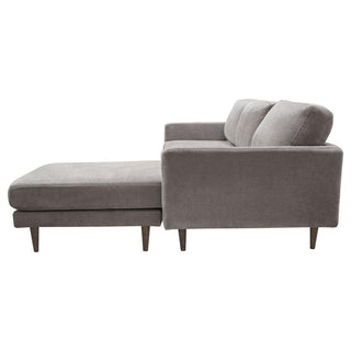 Kelsey Reversible Chaise Sectional in Grey Fabric
