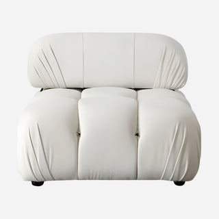 Paloma Armless Chair in Light Cream Velvet