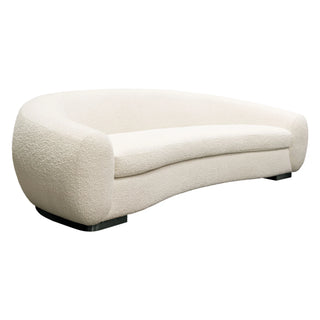 Pascal Sofa in Bone Boucle Textured Fabric w/ Contoured Arms & Back