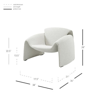 Hilda Fabric Accent Arm Chair