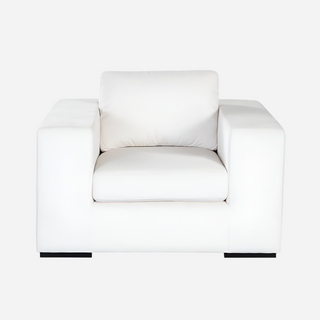 Muse Accent Chair in Mist White Performance Fabric