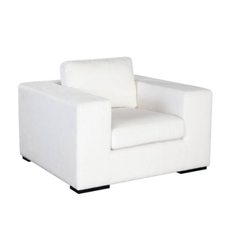 Muse Accent Chair in Mist White Performance Fabric