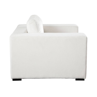 Muse Accent Chair in Mist White Performance Fabric