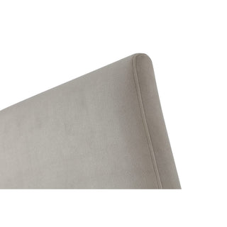 Eliza Upholstered Dining Chair in Dove and Brushed Stainless Steel