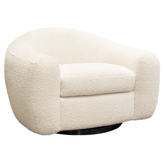 Pascal Swivel Chair In Textured Fabric