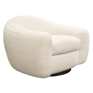 Pascal Swivel Chair In Textured Fabric