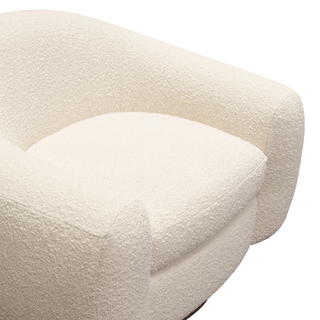 Pascal Swivel Chair In Textured Fabric