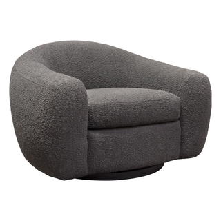 Pascal Swivel Chair In Textured Fabric
