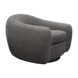 Pascal Swivel Chair In Textured Fabric