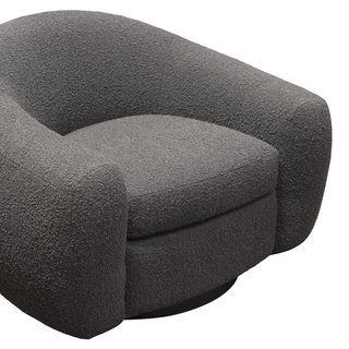 Pascal Swivel Chair In Textured Fabric