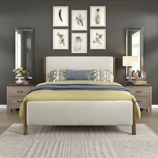 Julian Queen Platform Bed Beige