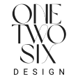 Black and white graphic logo with stacked text reading ONE TWO SIX in bold serif font gallery position 1