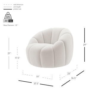 Callista Fabric Swivel Accent Chair