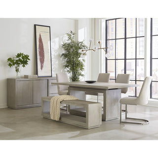 Mineral-tone Oxford dining table with clean rectangular silhouette by Modus Furniture 