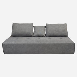 Modern Gray Fabric Sleeper Sofa with Three Back Cushions
