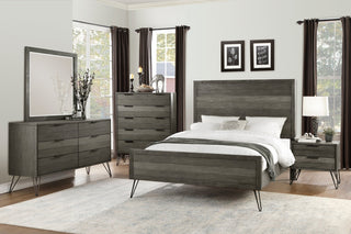 Urbanite Queen Bed Gray Dark