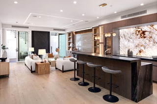 Modern living room with kitchen and bar area very gorgeous