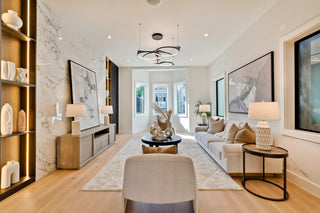 Modern living room with furniture and decor